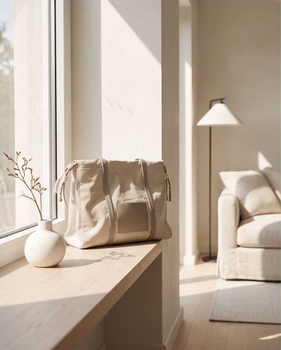 Bolso shopper Búzios beige para mujer
