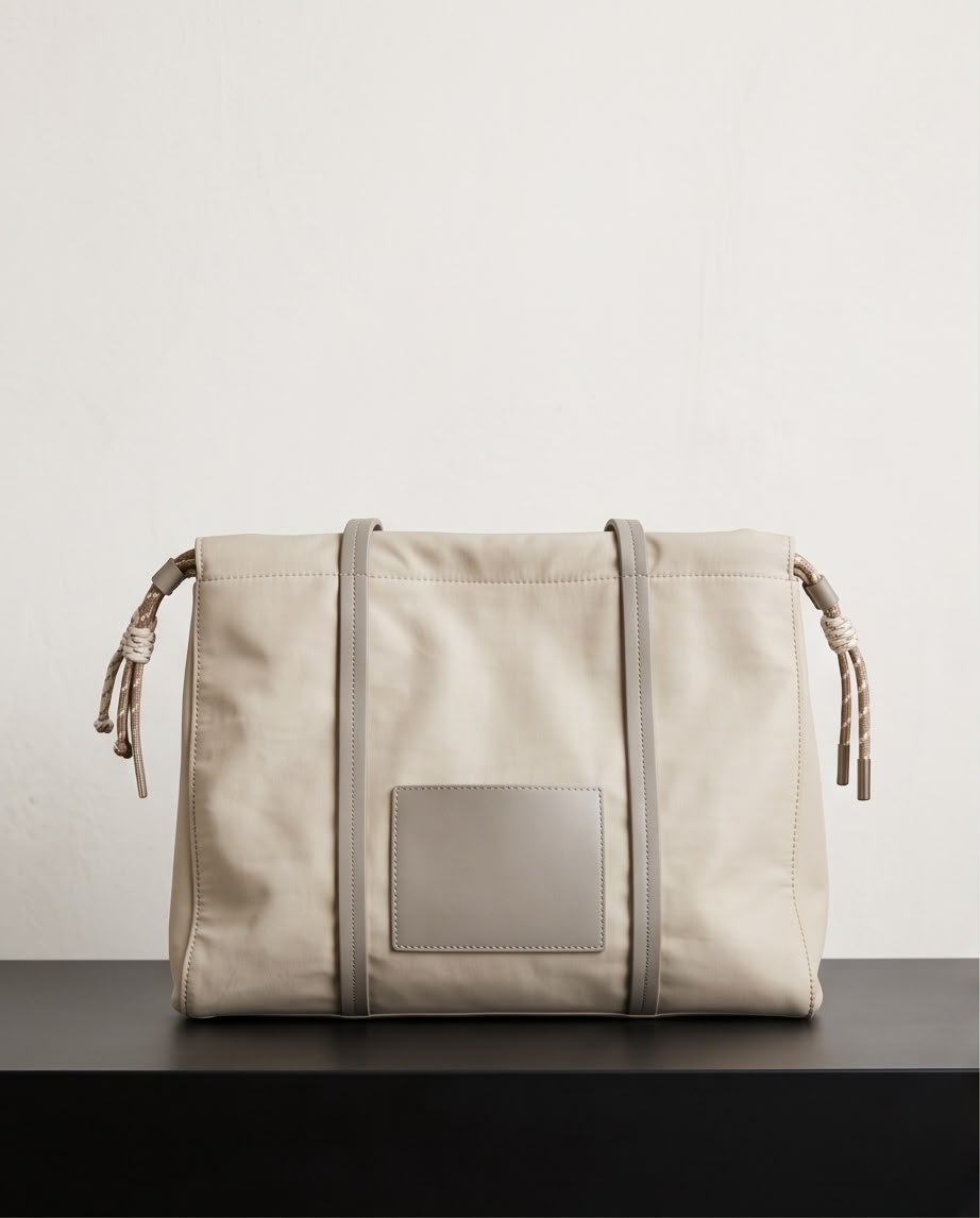 Bolso shopper Búzios beige grande para mujer
