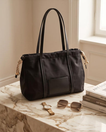 Bolso shopper Búzios negro grande para mujer