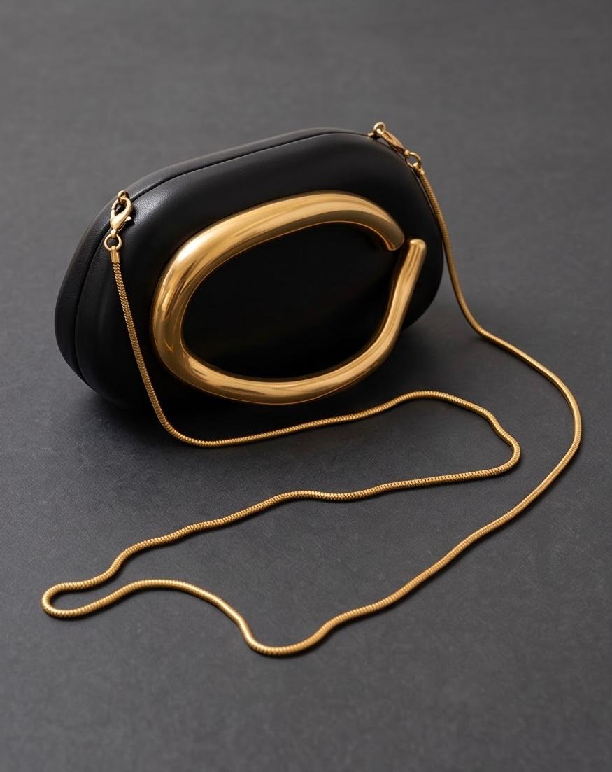 Bolso clutch rígido de tipo caja MarBella de EUTEA.
