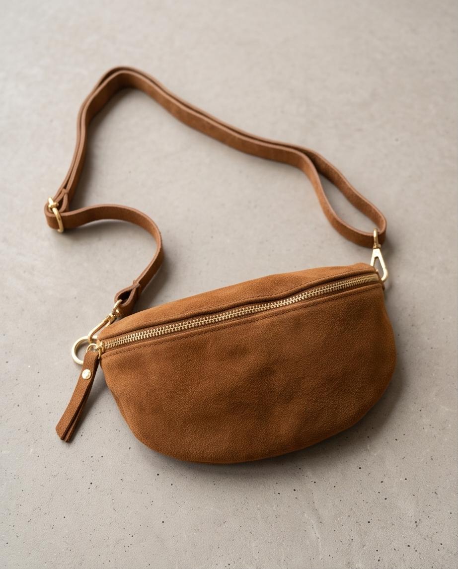 Bolso Ipanema de piel marrón con correa larga desmontable