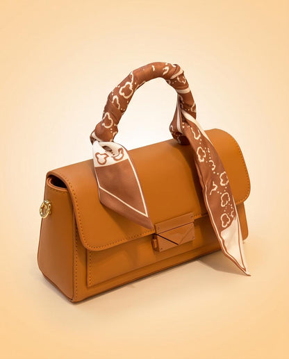 Bolso Leblon camel estructurado con asa superior